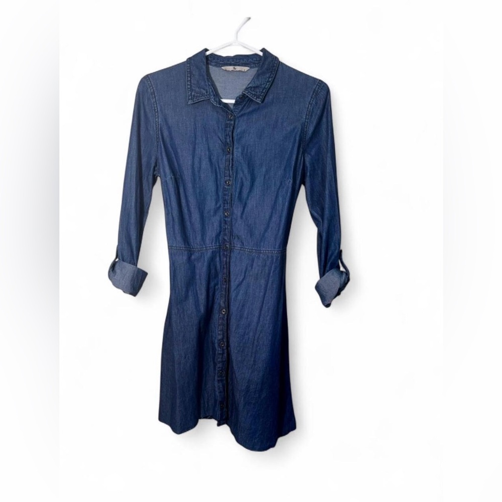 (3 for $30) Vintage “Tu” Denim Button-Up Dress
